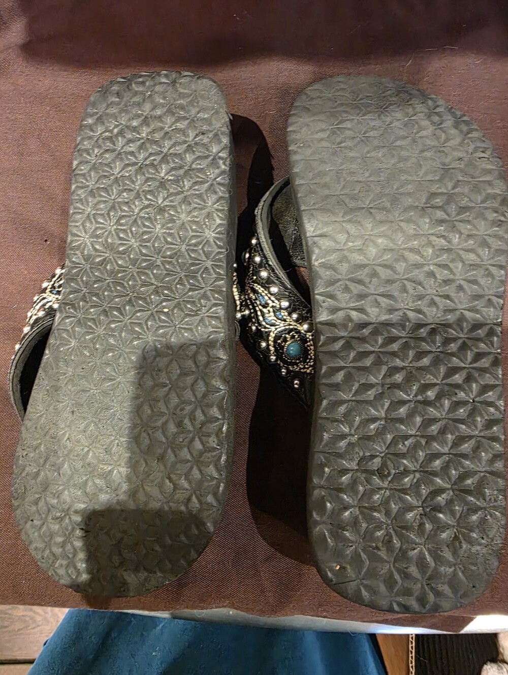 Montana West Wedge Flip Flop Thong Sandals Size 8 - Picture 5 of 6